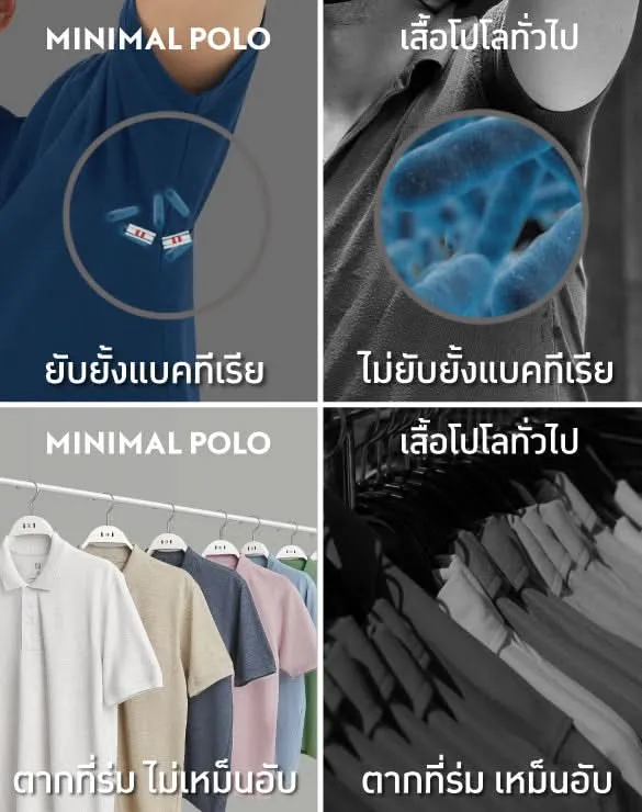 ราคาทดลอง Minimal Polo™ ยับยาก ลดกลิ่นเหงื่อ