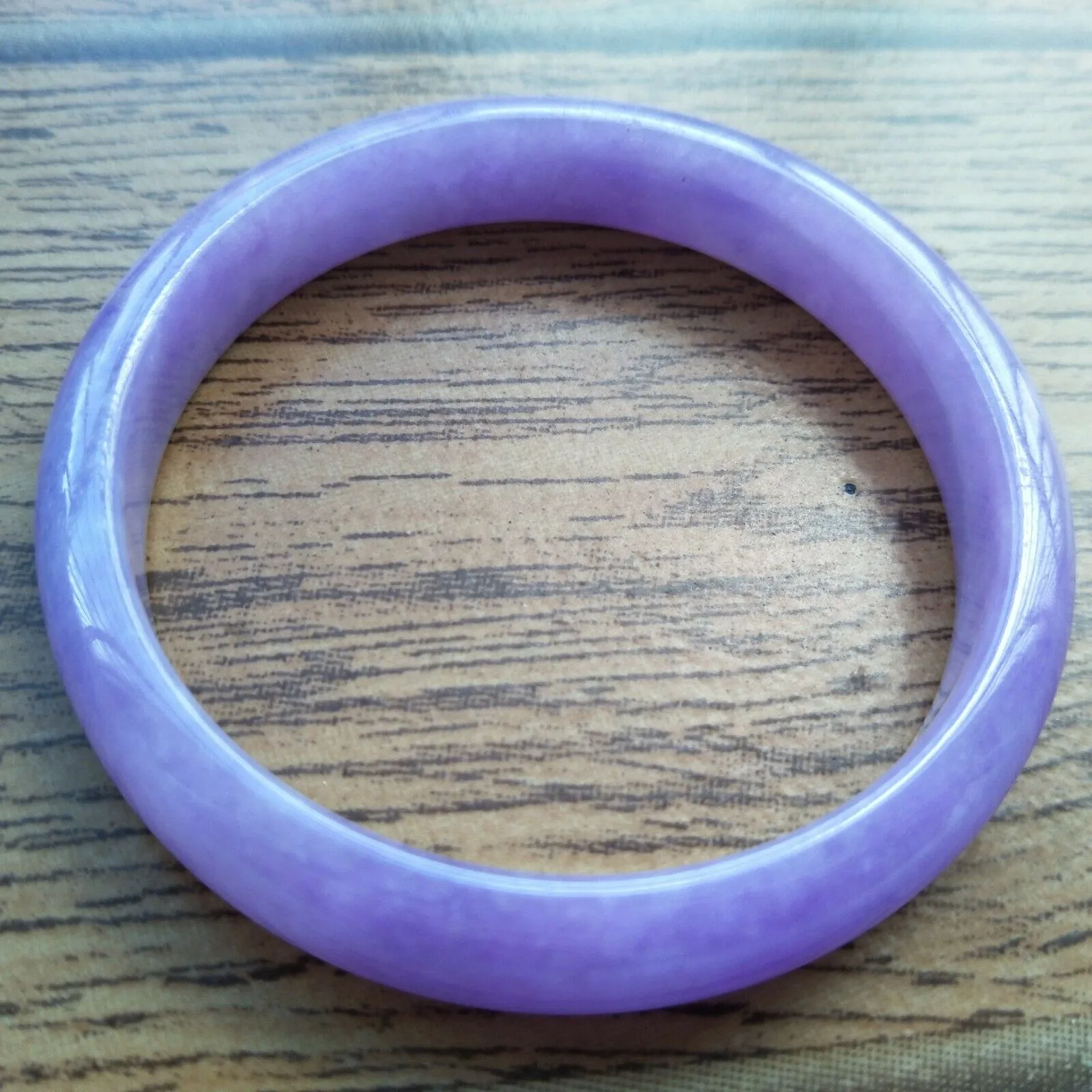 10% OFF- 61/62/63mm Certified Natural Lavender Purple Jadeite Emerald A*Jade HandCarved Lucky Bracelet Bangle F101