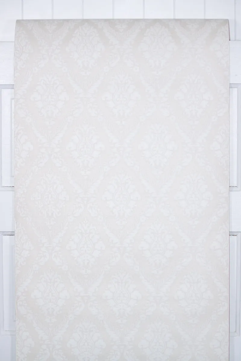 1960s Damask Vintage Wallpaper