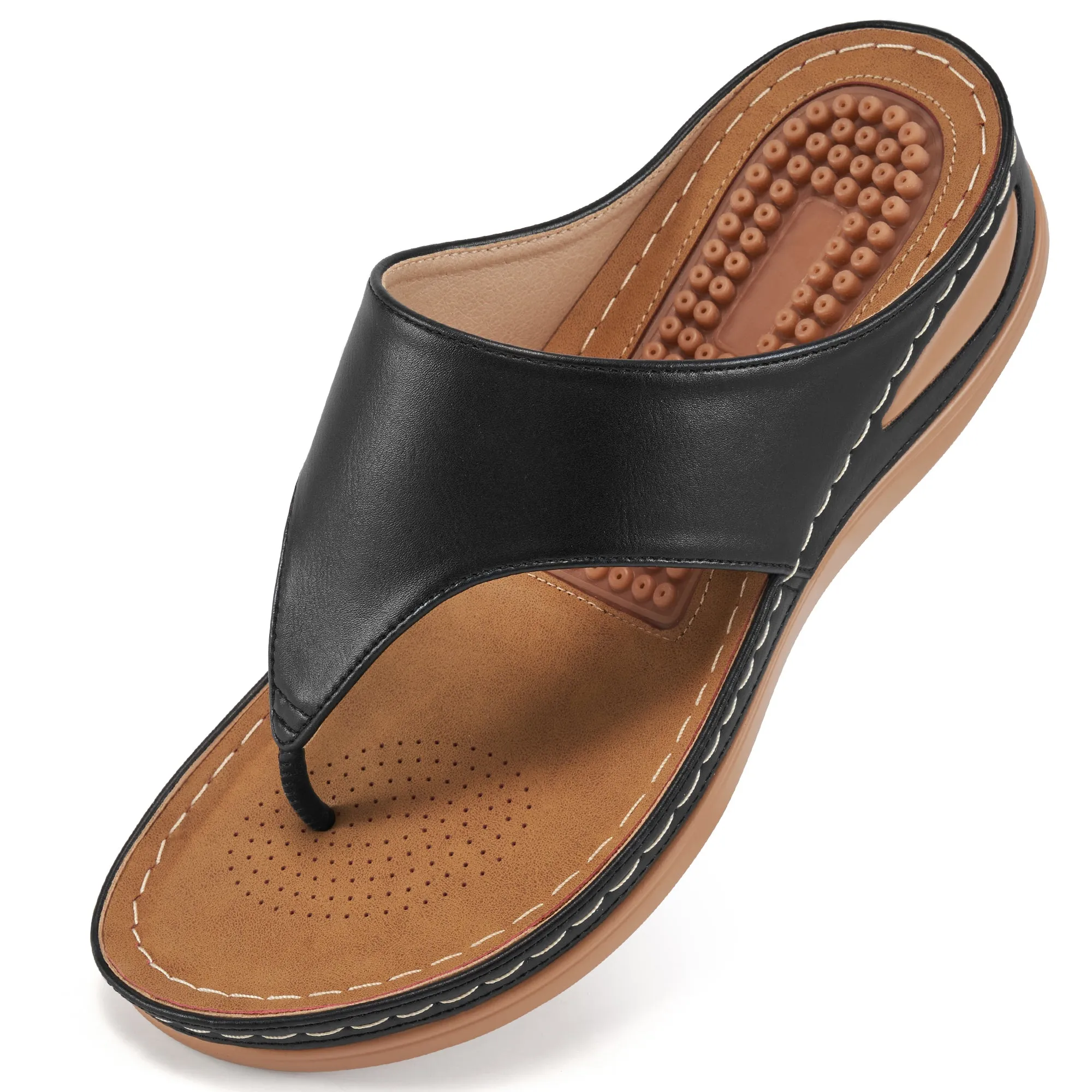 Ablanczoom Womens Flip Flops Summer Sandals Comfortable Non-Slip Beach Shoes
