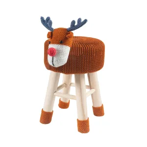 AC Pacific Woodland Deer Stool for Kids Animal Themed Wooden