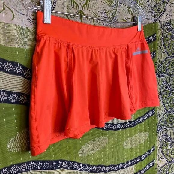 Adidas x Stella McCartney Orange Tennis Skirt Size Small
