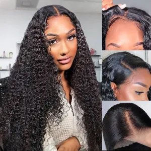 Air Wig| Ashimary Pre-Cut Undetectable Lace Wear Go Glueless Jerry Curly Throw on & Go Wig Pre Bleach Knots & Plucked Hairline