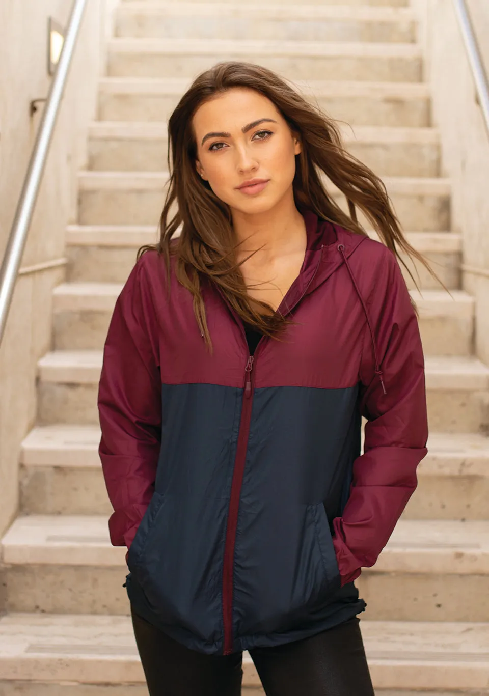 Alpha Sigma Tau Windbreaker Jacket - Letters