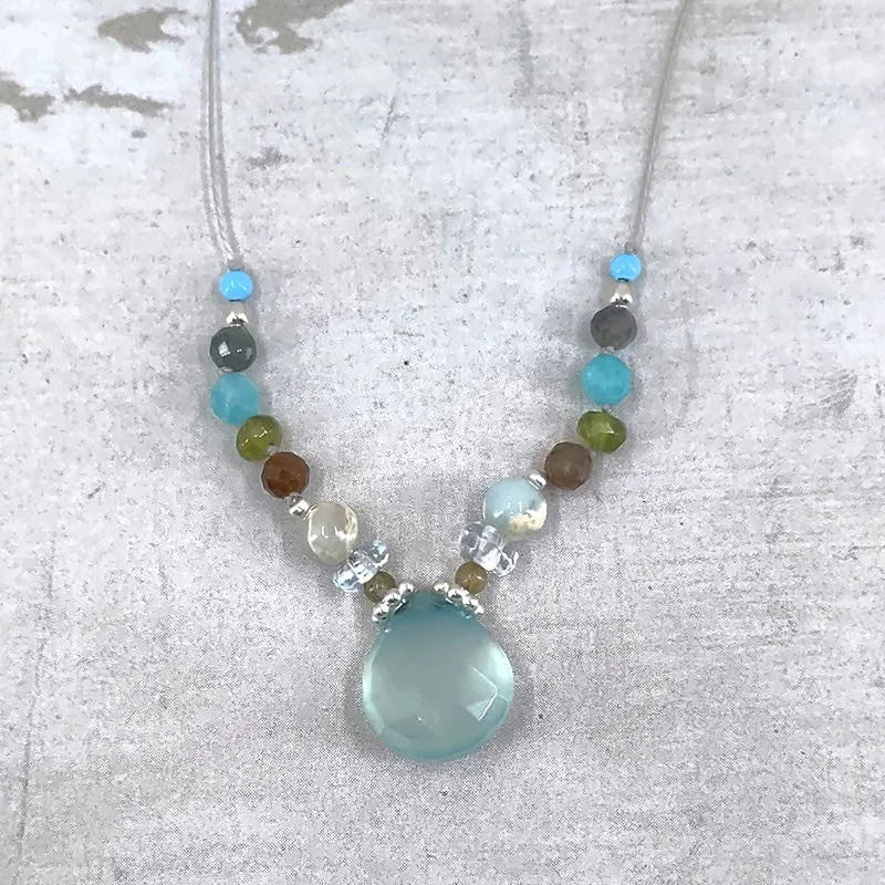 Amuse Necklace, Chalcedony