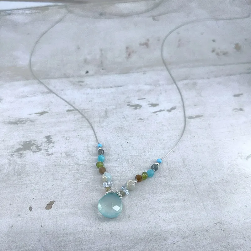Amuse Necklace, Chalcedony