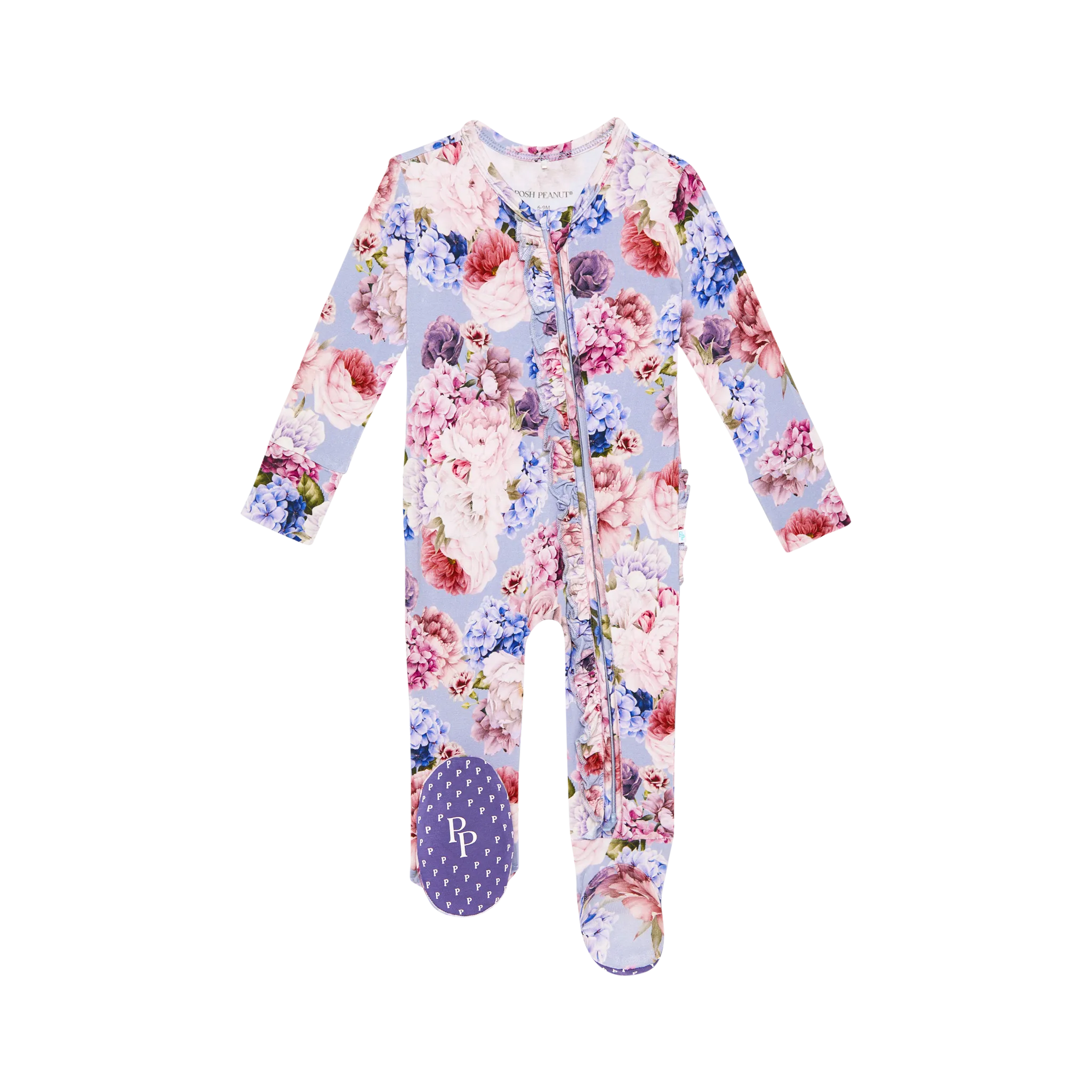 Annie- Footie Ruffled Zippered One Piece