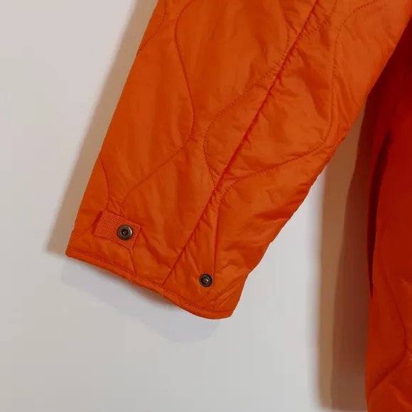 Aritzia Tna Wicker Lightweight Puffer Jacket Orange Size Small