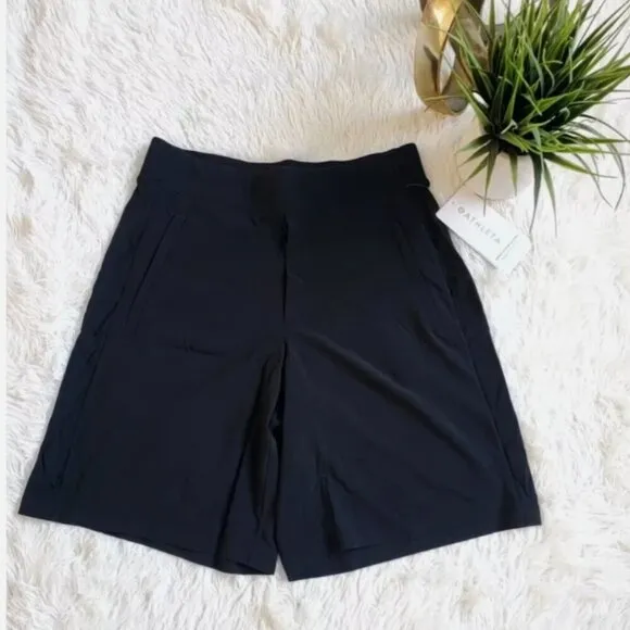 Athleta BROOKLYN BERMUDA Shorts Black Stretch Golf Walking Size 2 #798599 RT$69