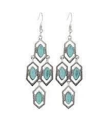 BGAER4533 Earrings - Attitude - Mosaic Turquoise
