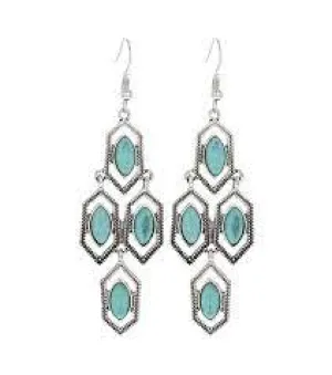 BGAER4533 Earrings - Attitude - Mosaic Turquoise