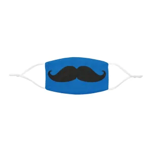 Blue Mustache Snug-Fit Fabric Face Mask