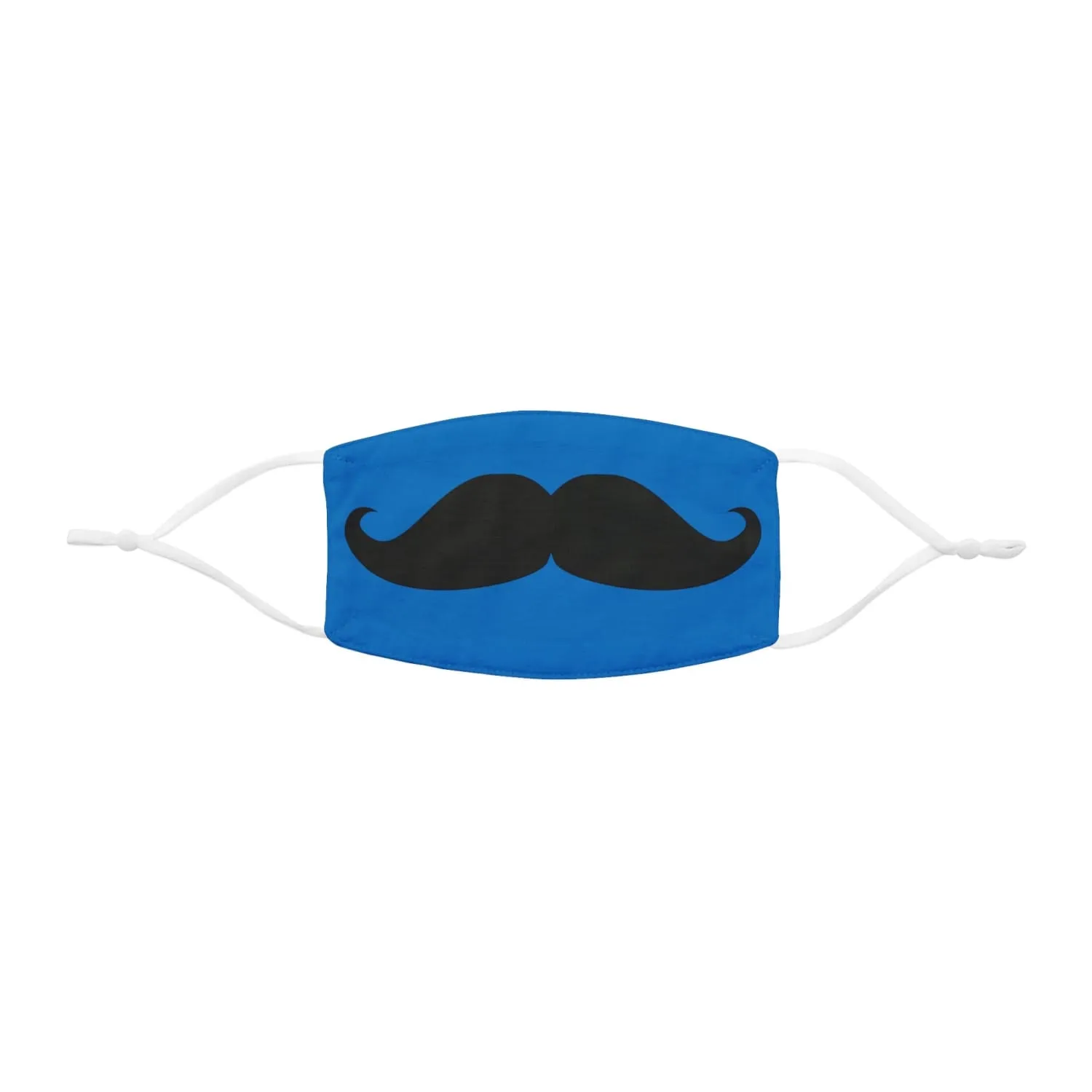 Blue Mustache Snug-Fit Fabric Face Mask