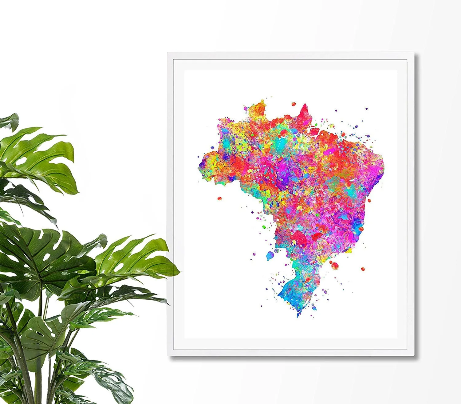 Brazil Map Art Print - Unframed