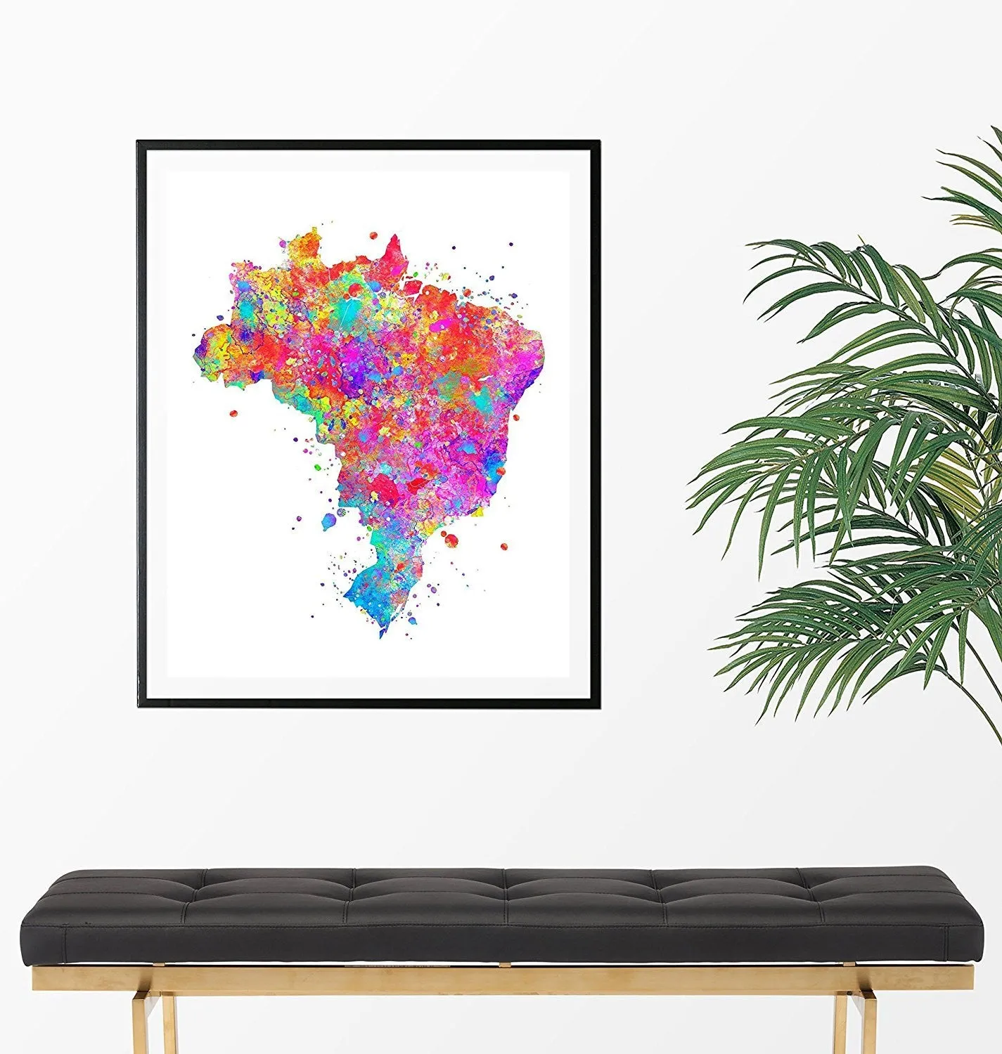 Brazil Map Art Print - Unframed