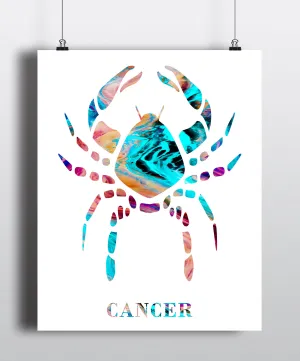 Cancer Astrology Art Print - Unframed