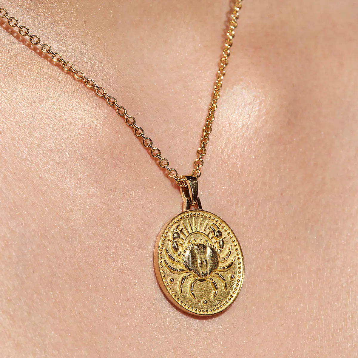 Cancer Zodiac Pendant Necklace