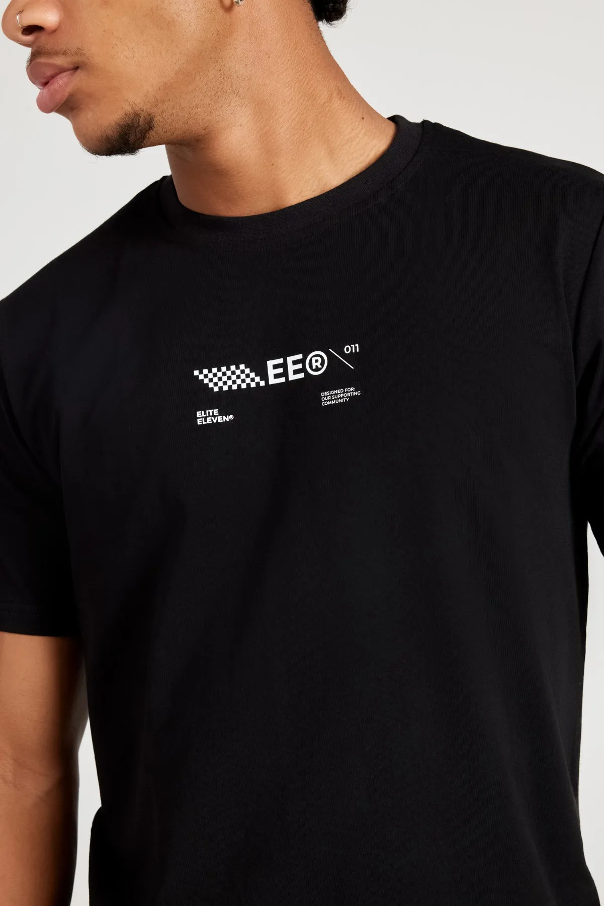 Capital Fitted Tee V2 - Black / White