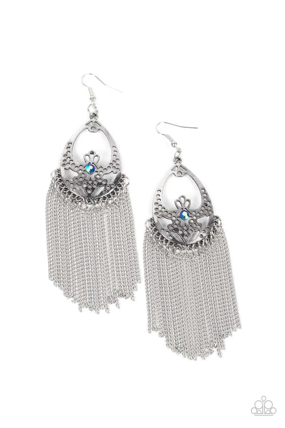 Castle Cottage - Blue Earrings - Paparazzi Accessories