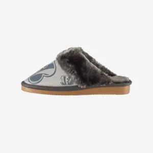 Cincinnati Bengals Womens Glitter Open Back Fur Moccasin Slipper