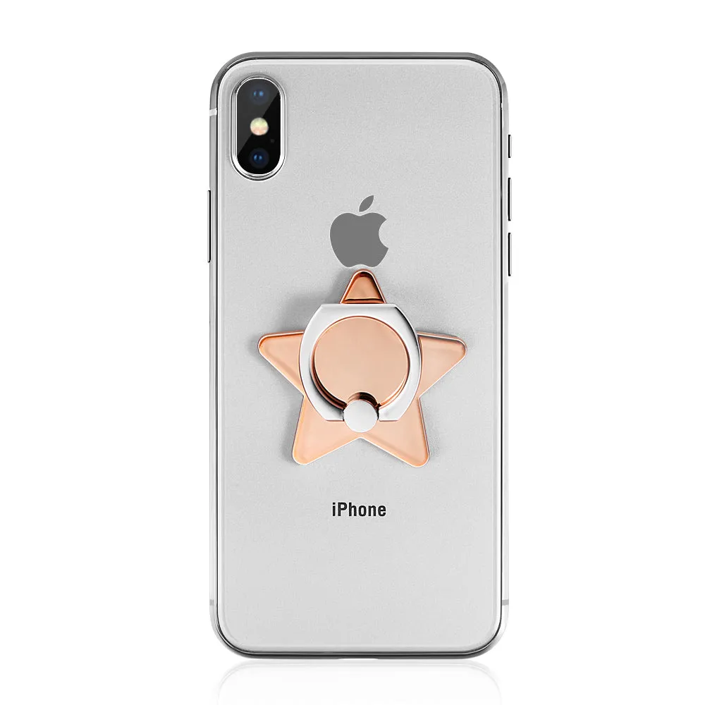 Classy Rose Gold Metallic Star Grip Ring