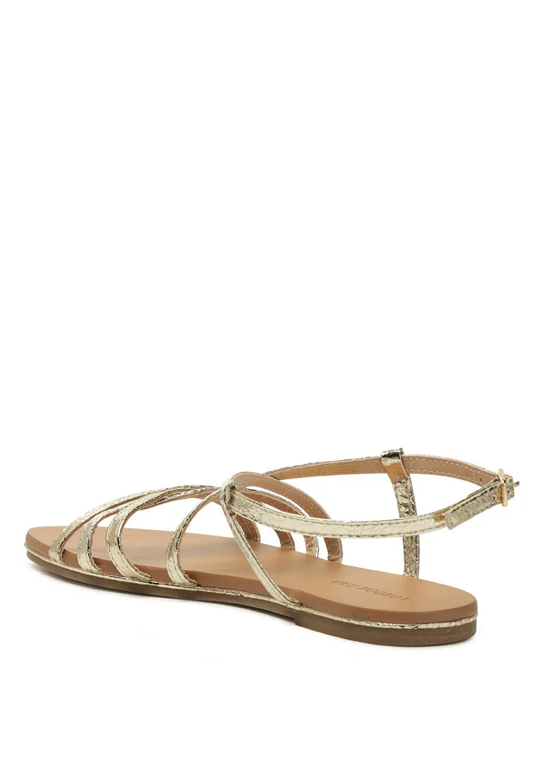 clove snake print flat sandals