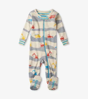 Construction Site Footed Pj's