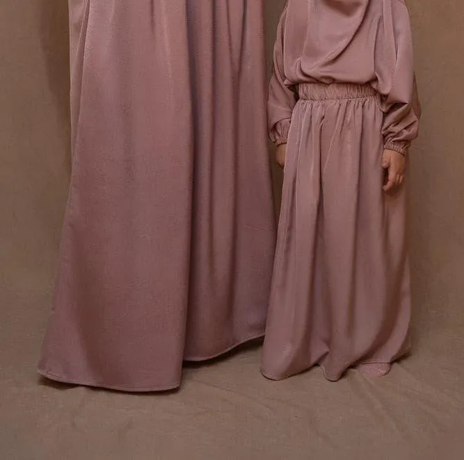 Coraal adult prayer gown from "Mommy and me prayer khimar collection" in light pink