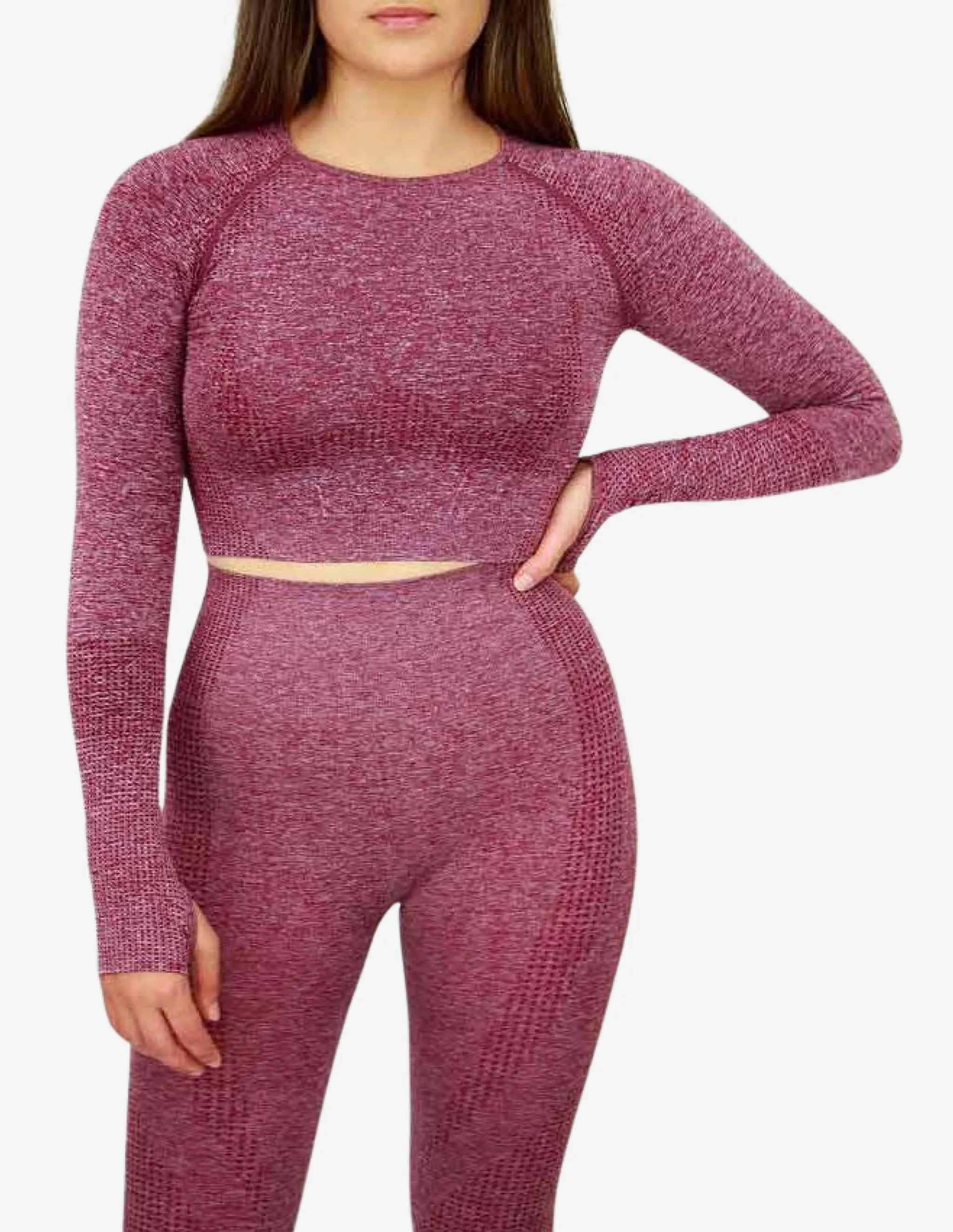 Cropped Long Sleeve - Burgundy