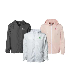 Delta Zeta Windbreaker Jacket - Letters