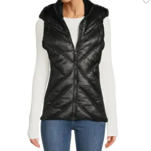 DKNY Sport Black Puffer Vest NWOT