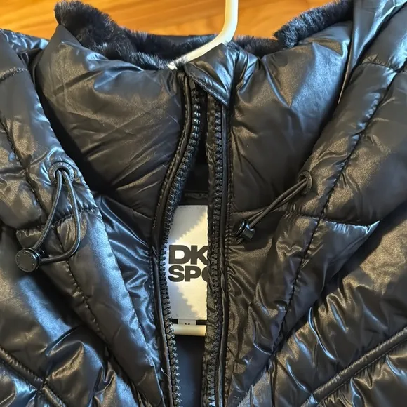 DKNY Sport Black Puffer Vest NWOT