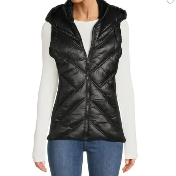 DKNY Sport Black Puffer Vest NWOT