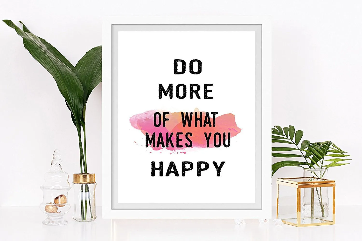 Do More of What Makes You Happy Quote Art Print - Unframed