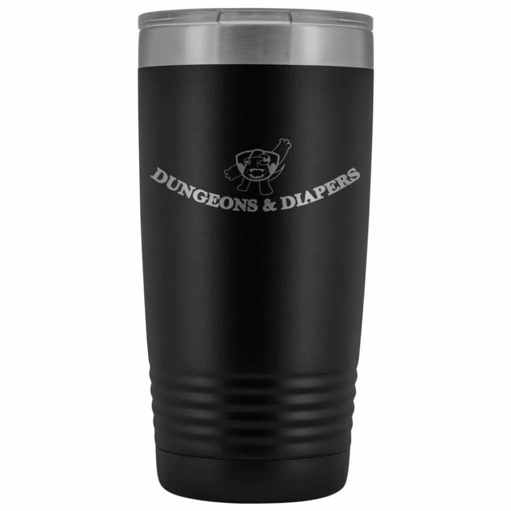 Dungeons & Diapers Logo 20oz Vacuum Tumbler