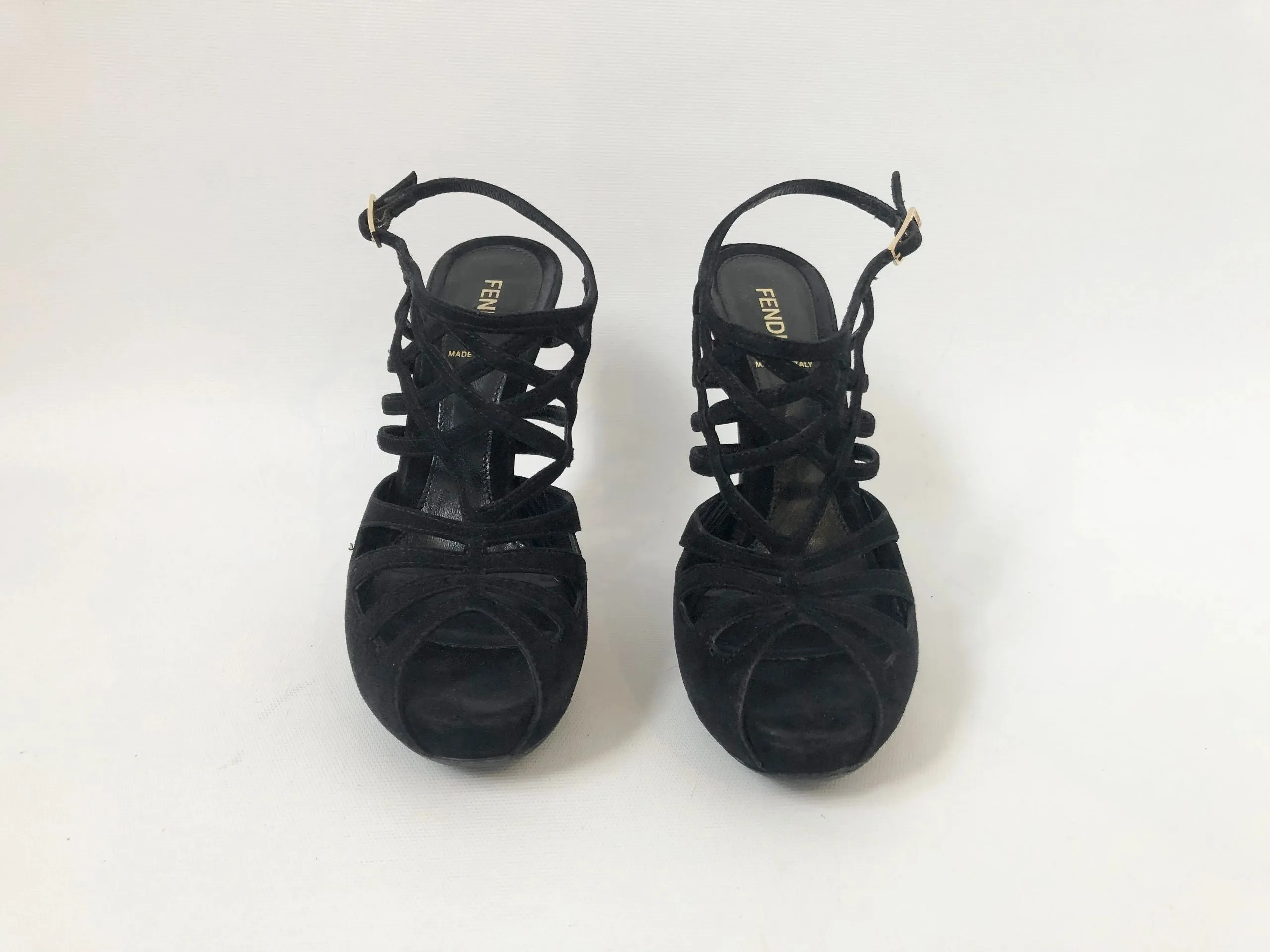 Fendi Suede Cage Sandal Size 37 It