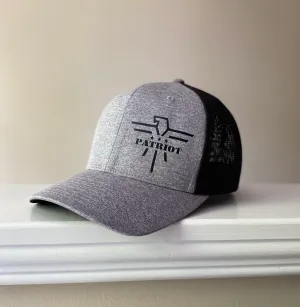 FlexFit Grey Black Black Vinyl Logo