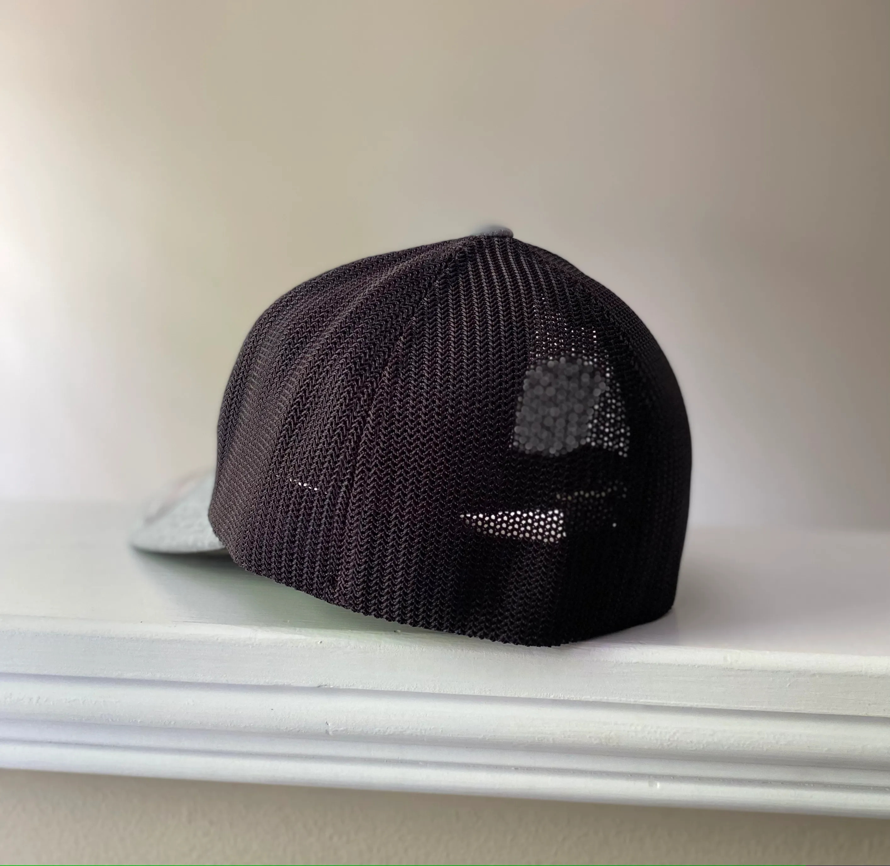 FlexFit Grey Black Black Vinyl Logo