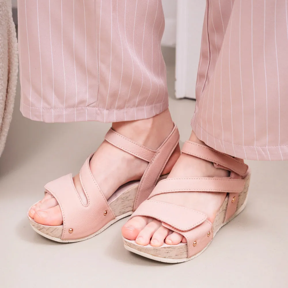 Formentera 2.0 Adjustable Straps Wedge Sandals (Nude)