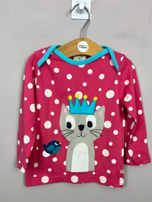 Frugi Party Kitten T-shirt 6-12m