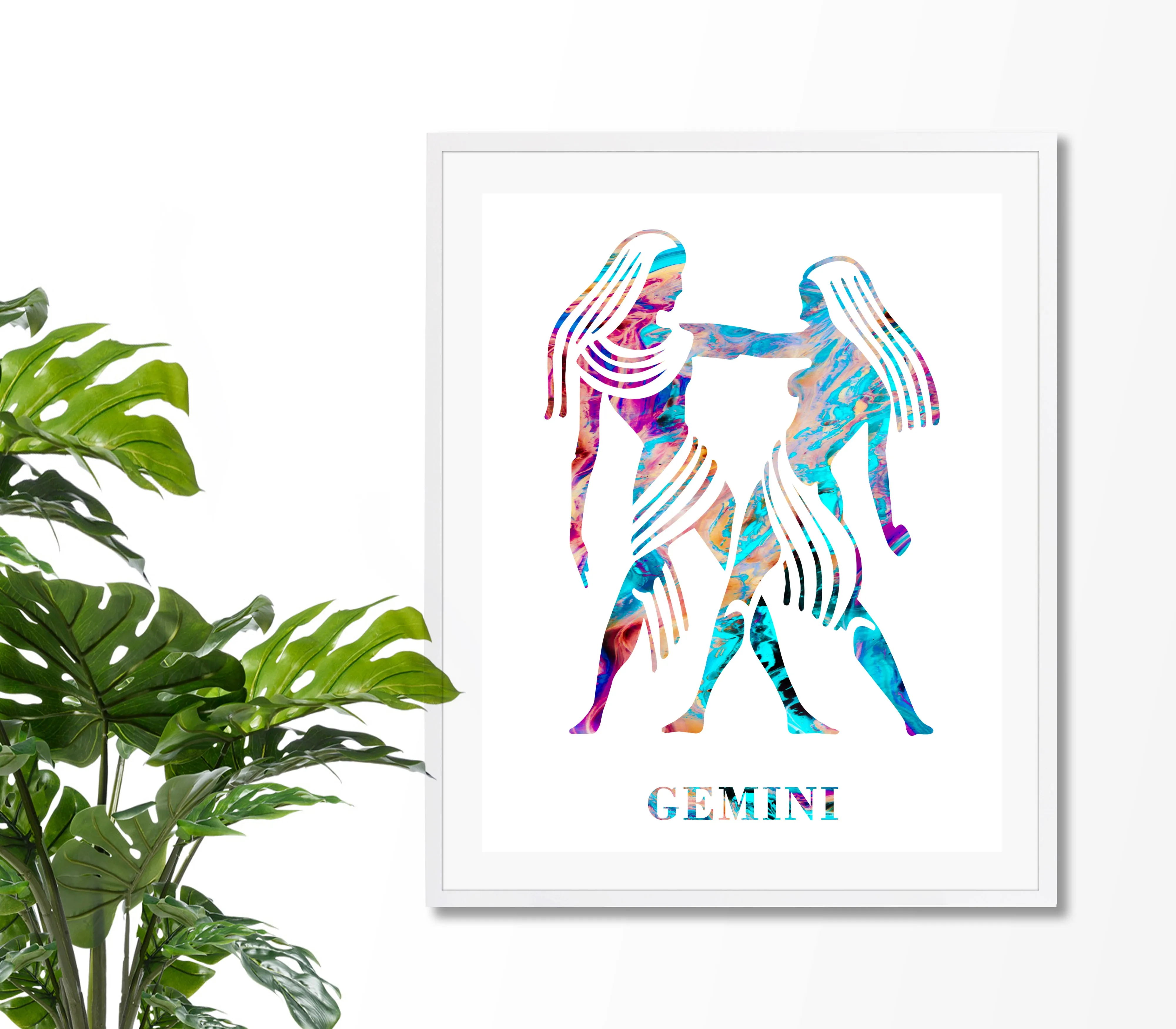 Gemini Astrology Art Print - Unframed