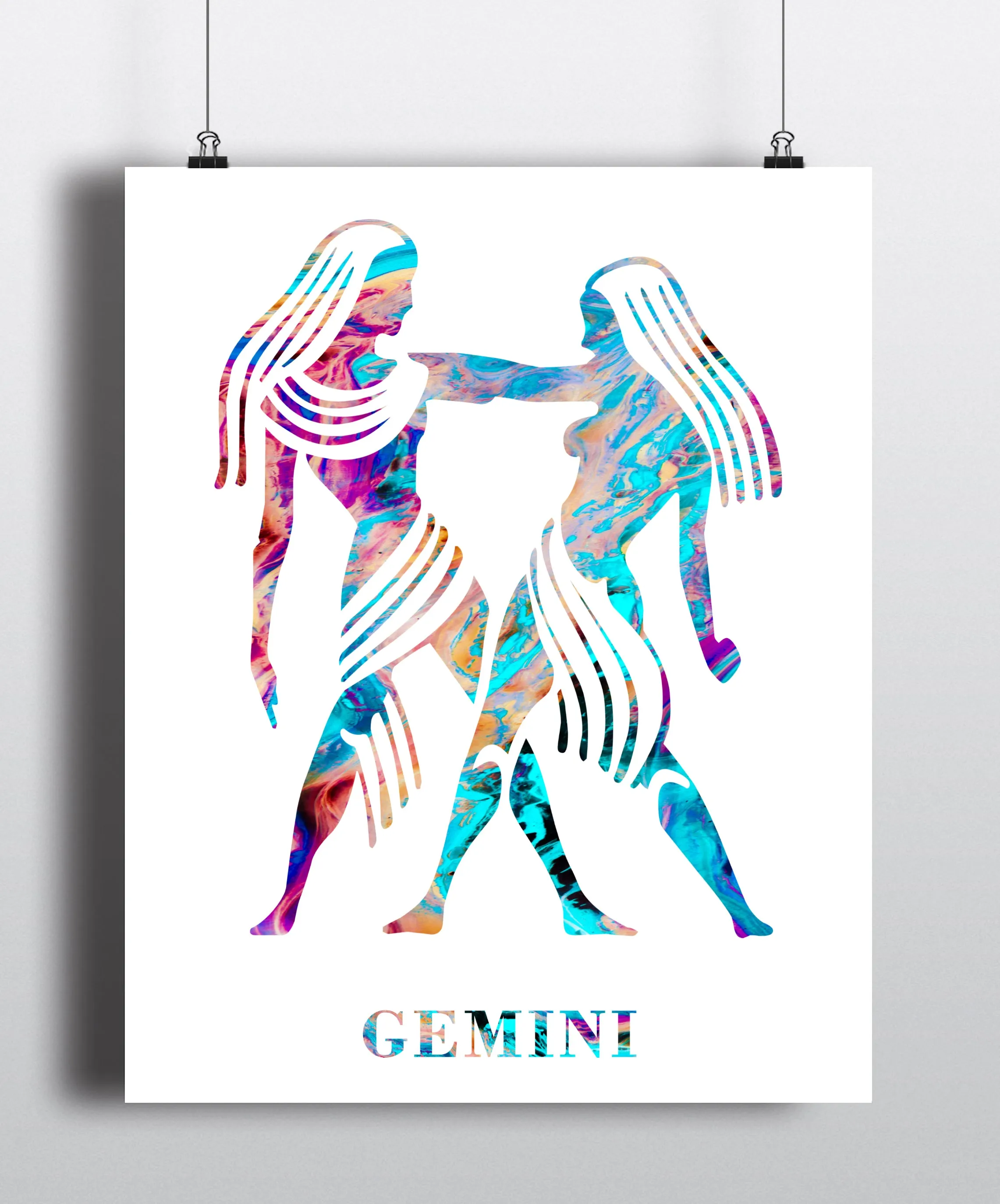 Gemini Astrology Art Print - Unframed
