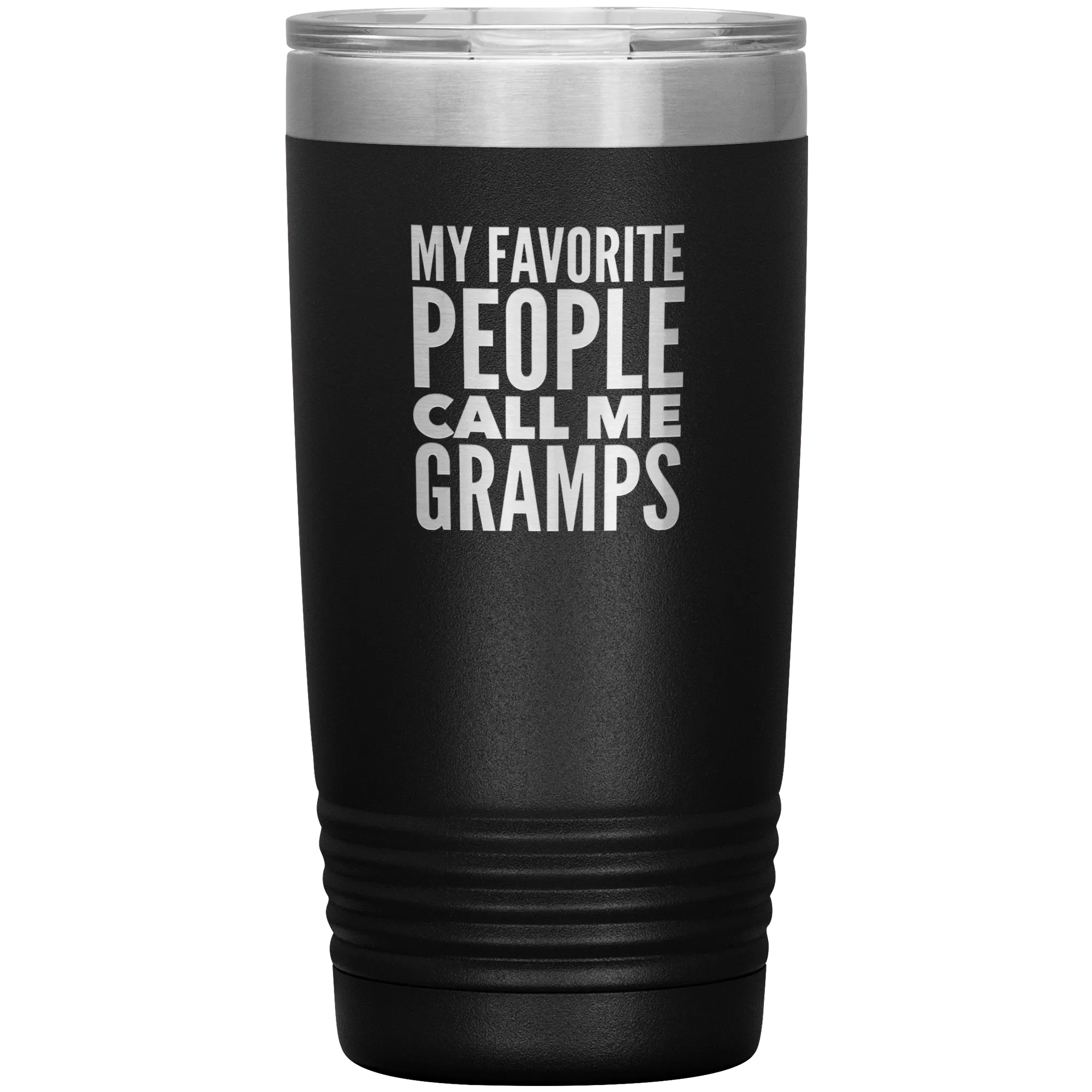 Gifts for Gramps My Favorite People Call Me Gramps Tumbler Grandpa Mug Insulated Hot Cold Travel Gramps Cup 20oz BPA Free Father's Day