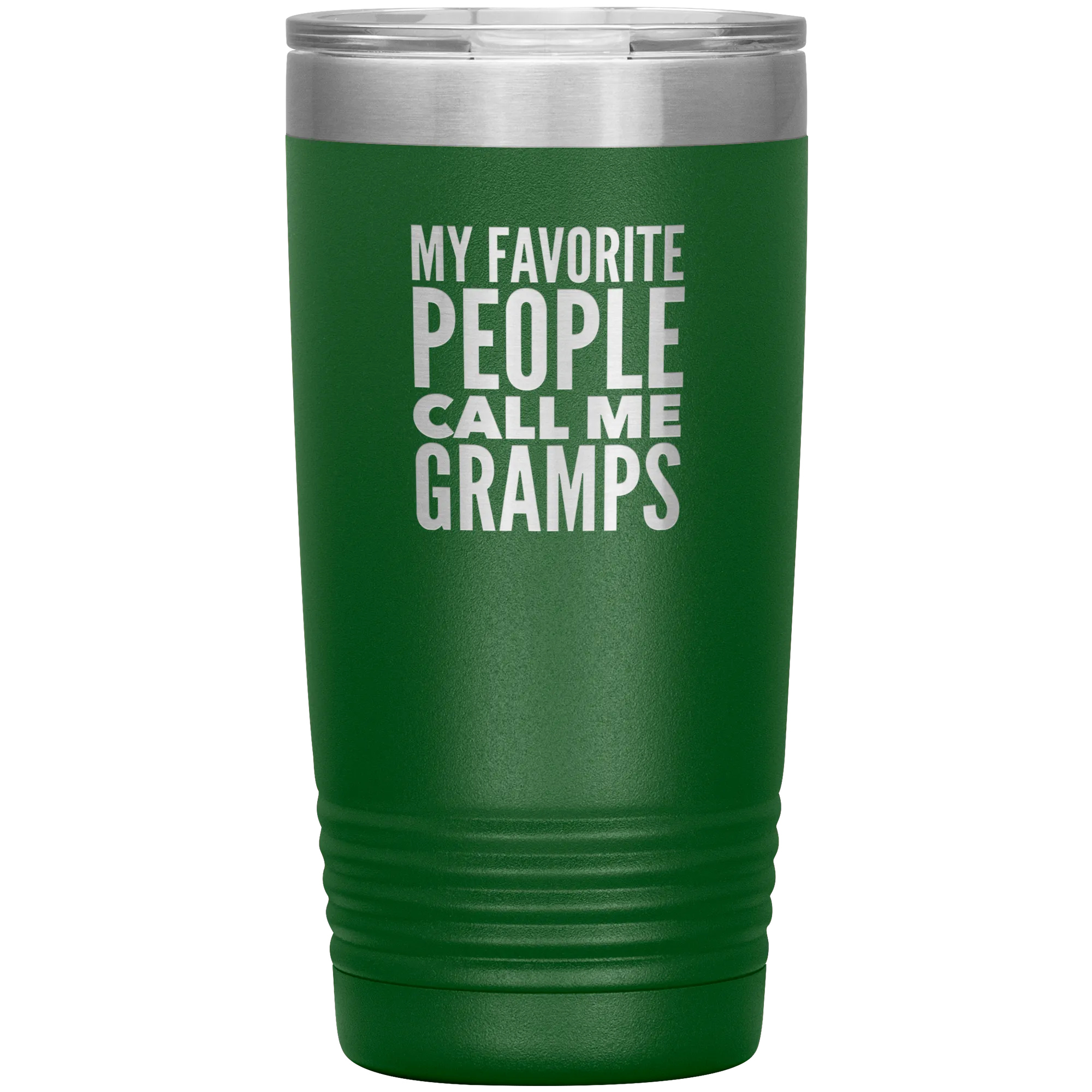 Gifts for Gramps My Favorite People Call Me Gramps Tumbler Grandpa Mug Insulated Hot Cold Travel Gramps Cup 20oz BPA Free Father's Day