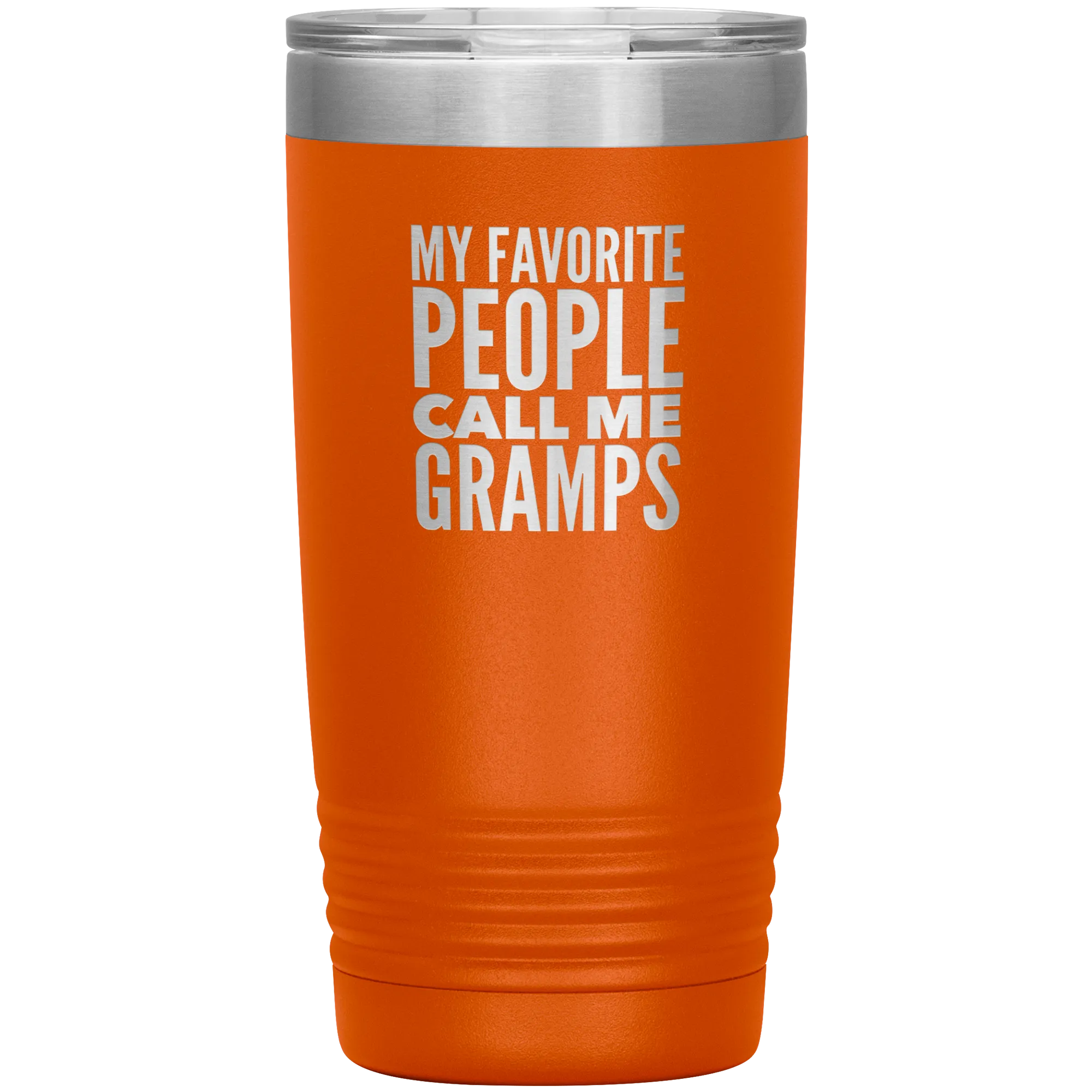Gifts for Gramps My Favorite People Call Me Gramps Tumbler Grandpa Mug Insulated Hot Cold Travel Gramps Cup 20oz BPA Free Father's Day