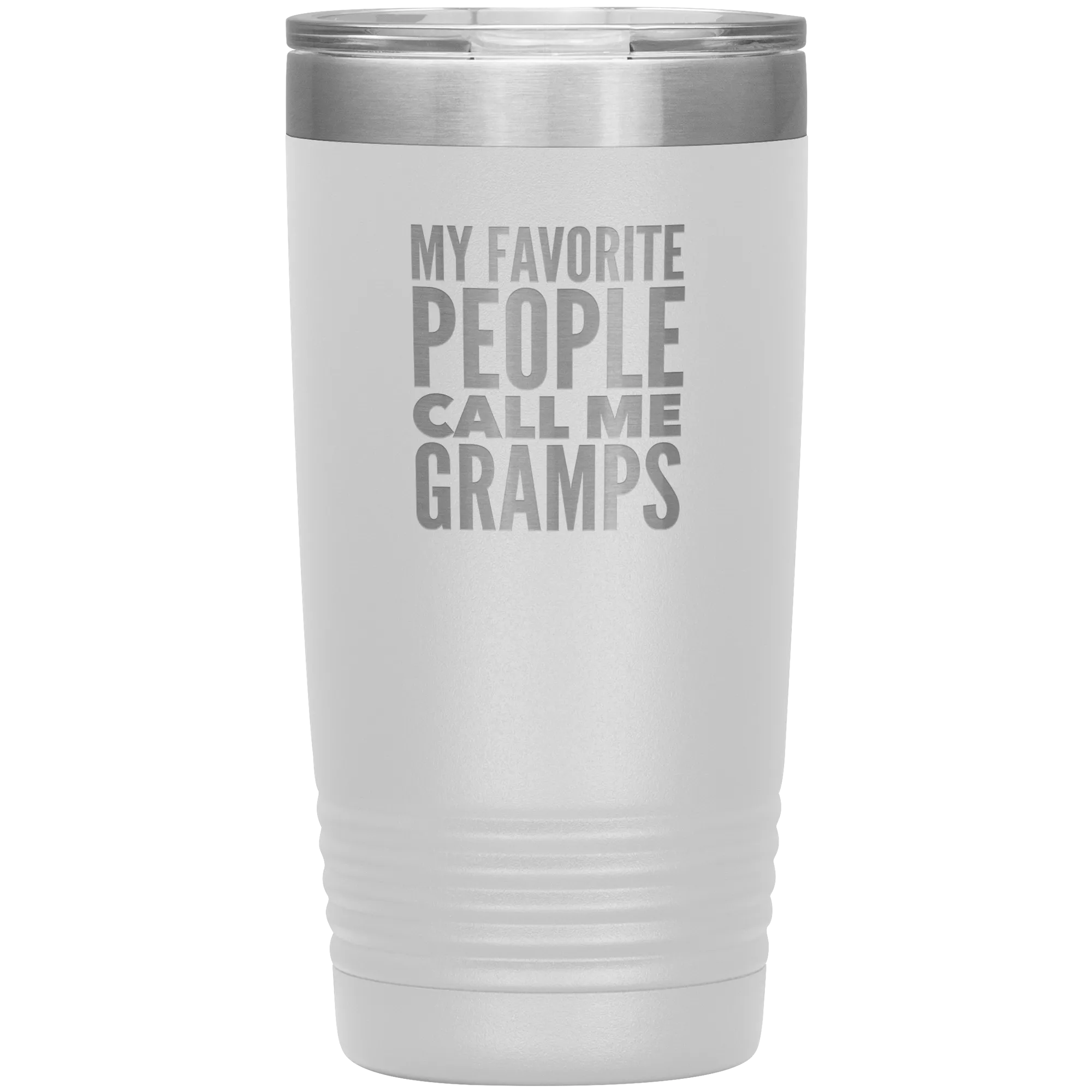 Gifts for Gramps My Favorite People Call Me Gramps Tumbler Grandpa Mug Insulated Hot Cold Travel Gramps Cup 20oz BPA Free Father's Day