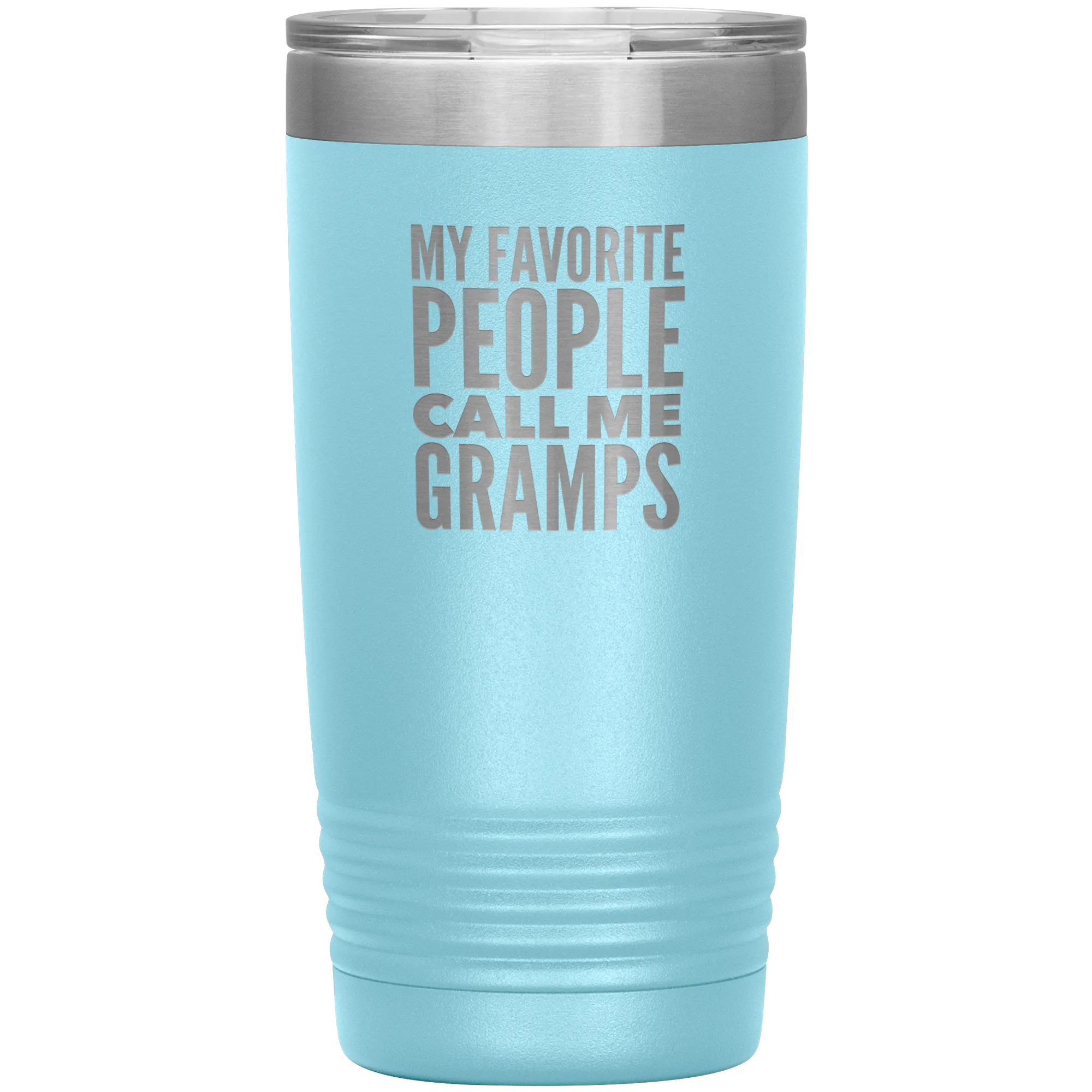 Gifts for Gramps My Favorite People Call Me Gramps Tumbler Grandpa Mug Insulated Hot Cold Travel Gramps Cup 20oz BPA Free Father's Day