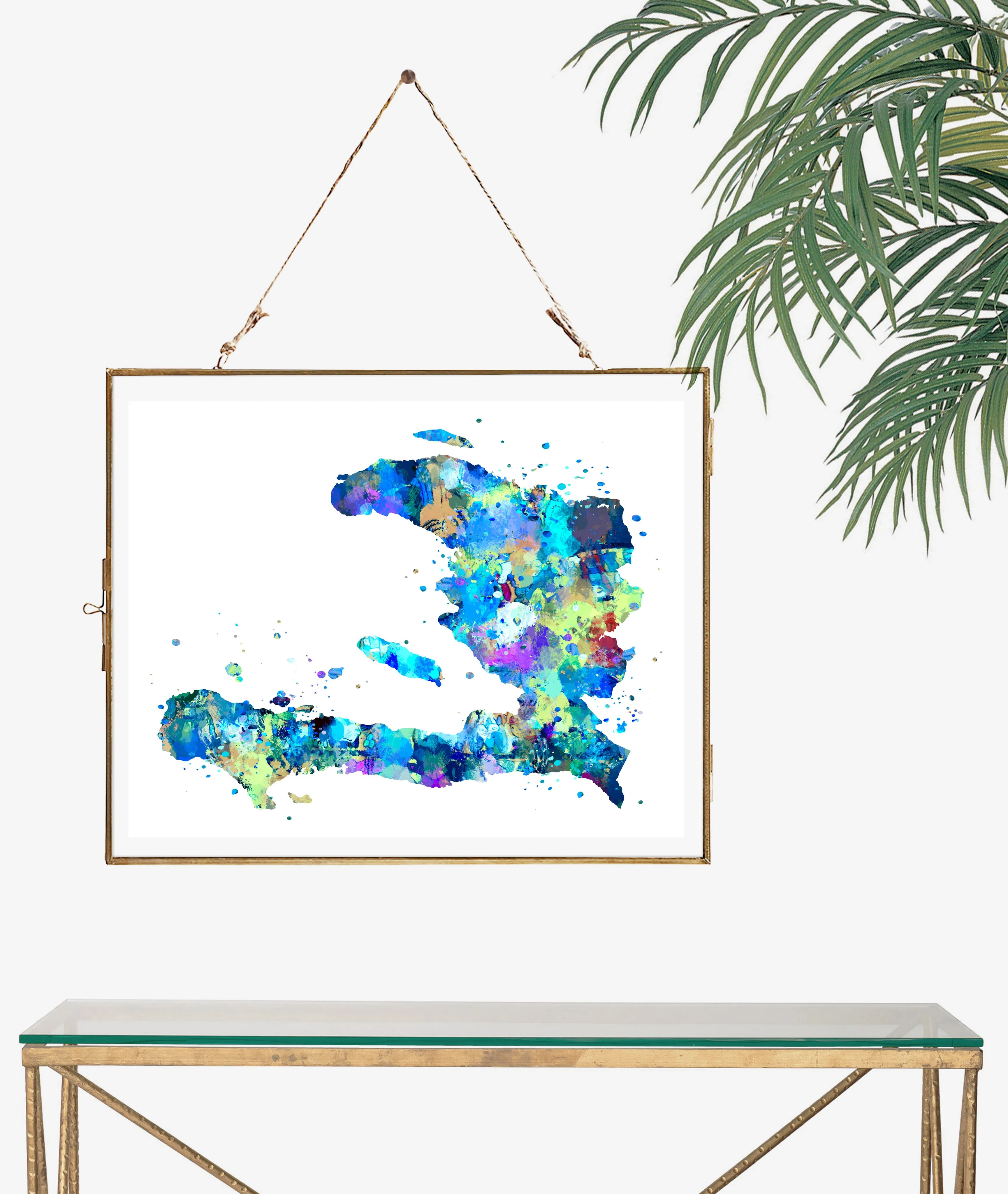 Haiti Map Art Print - Unframed