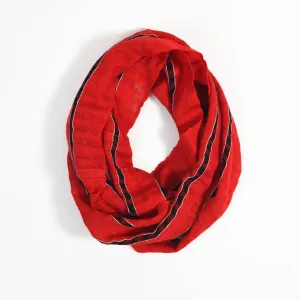 Hand Woven Infinity Scarf | Cajola Red Stripe