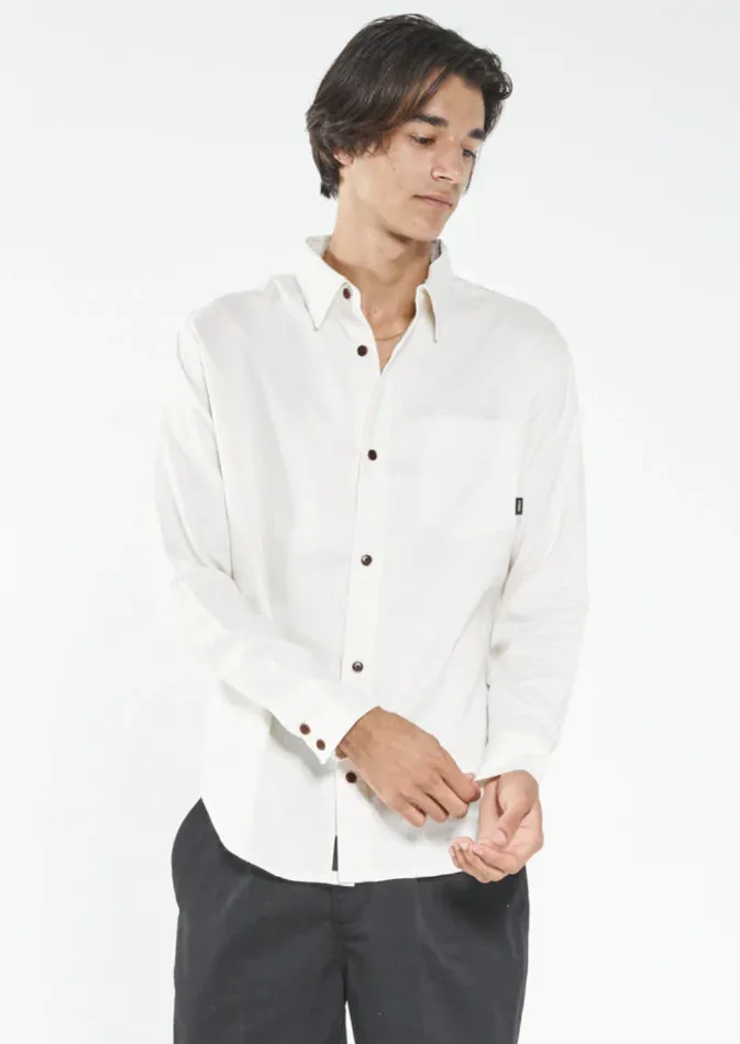 Hemp Minimal Thrills Oversize Long Sleeve Shirt Unbleached